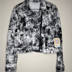 LuLaRoe Black and White Bomber Jacket